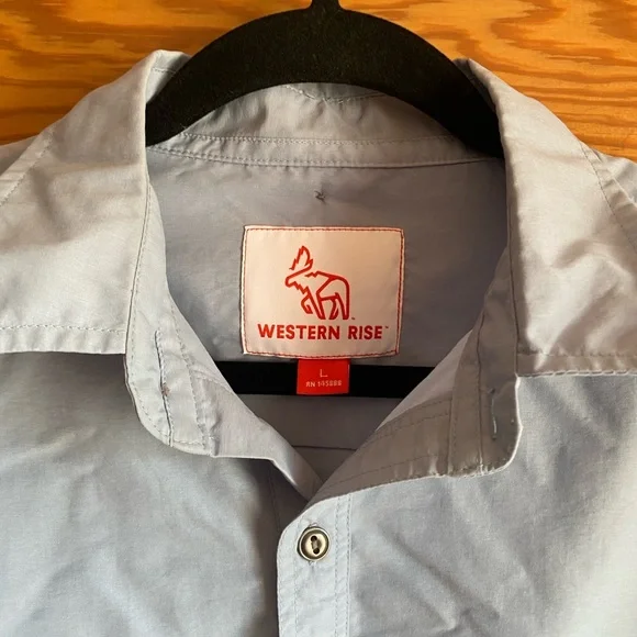 Western Rise Pioneer Popover Long Sleeve Fly Fishing Shirt UPF 30+ Size Large - Picture 6 of 6